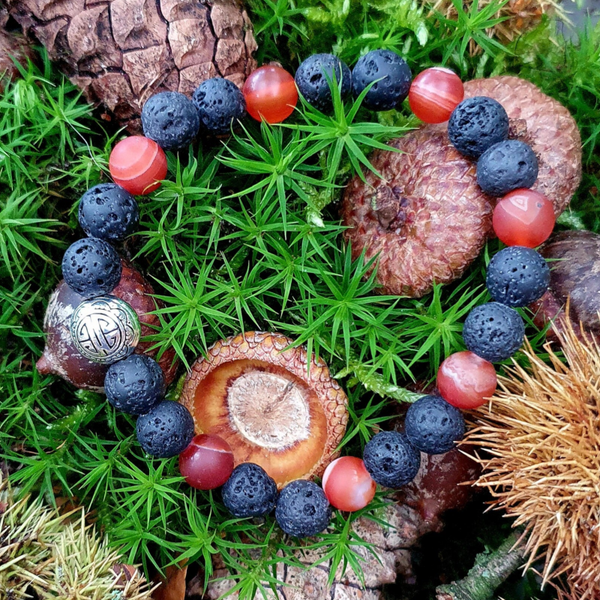 Stoer - lavasteen & rode agaat