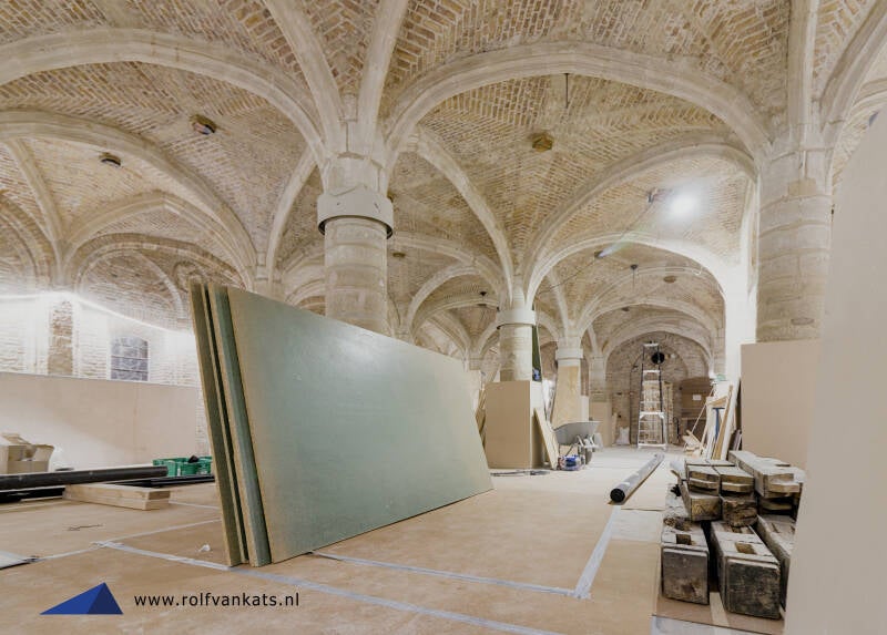 Kelder van stadhuis Gouda in verbouwing