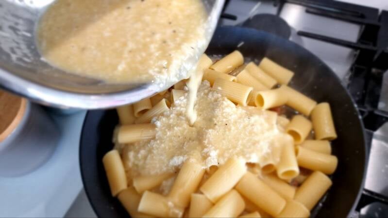 Rigatoni Carbonara - recept Kulinastično