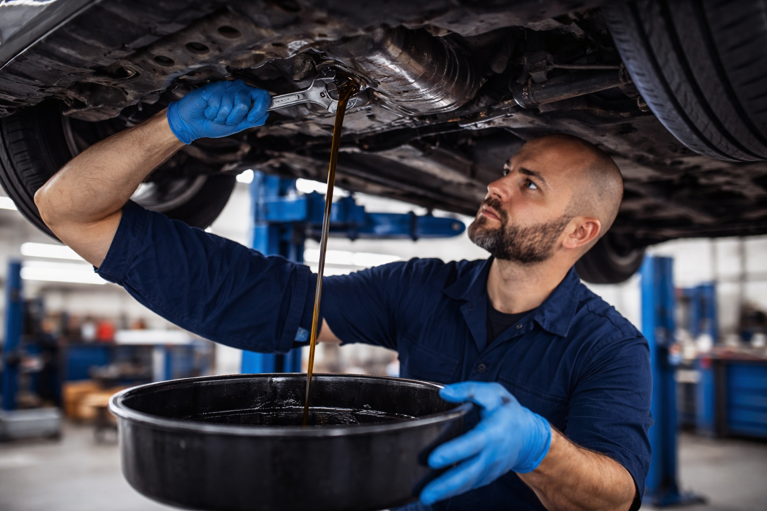 Moottoriöljyn vaihto