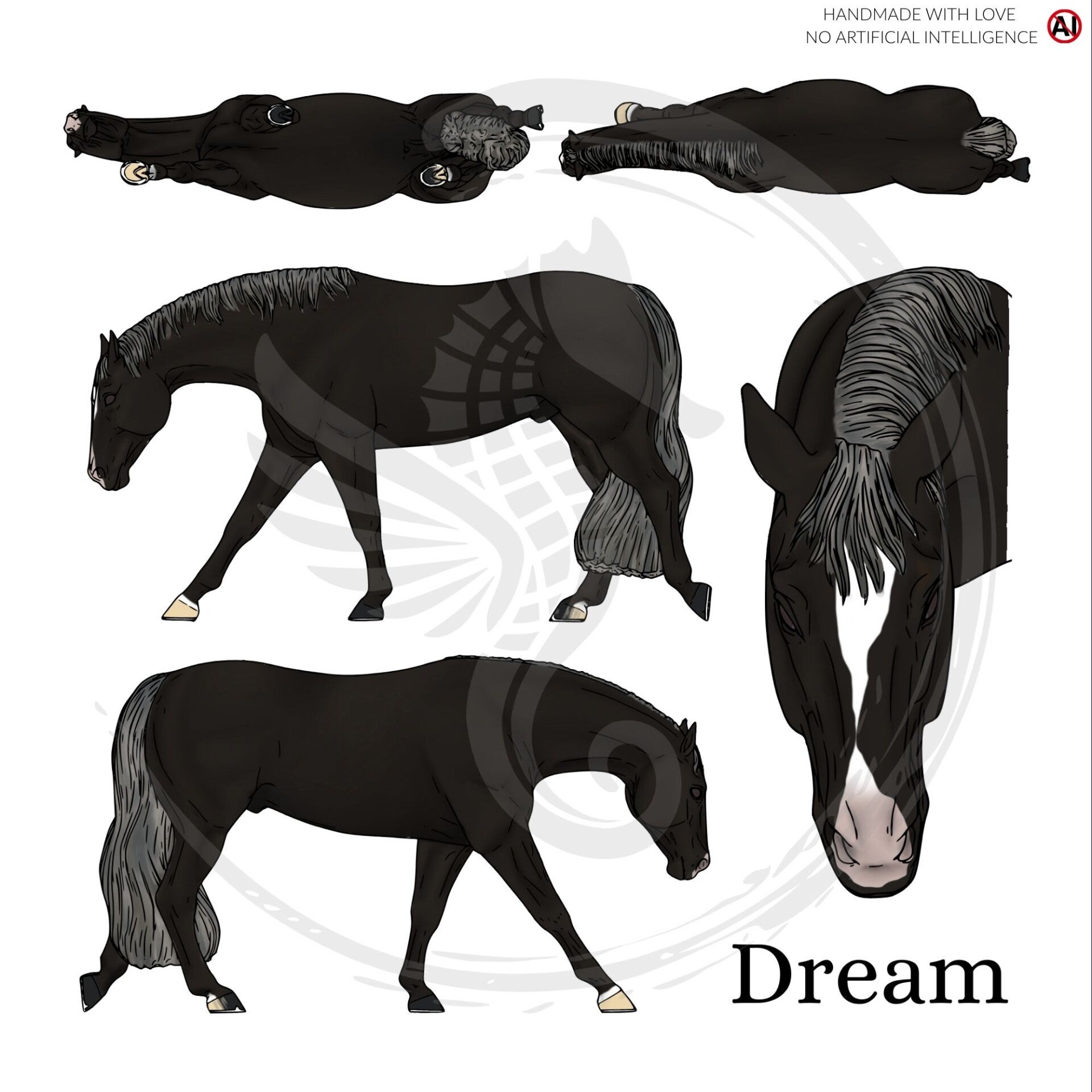 PO // Dream (trim mane) - Black Silver