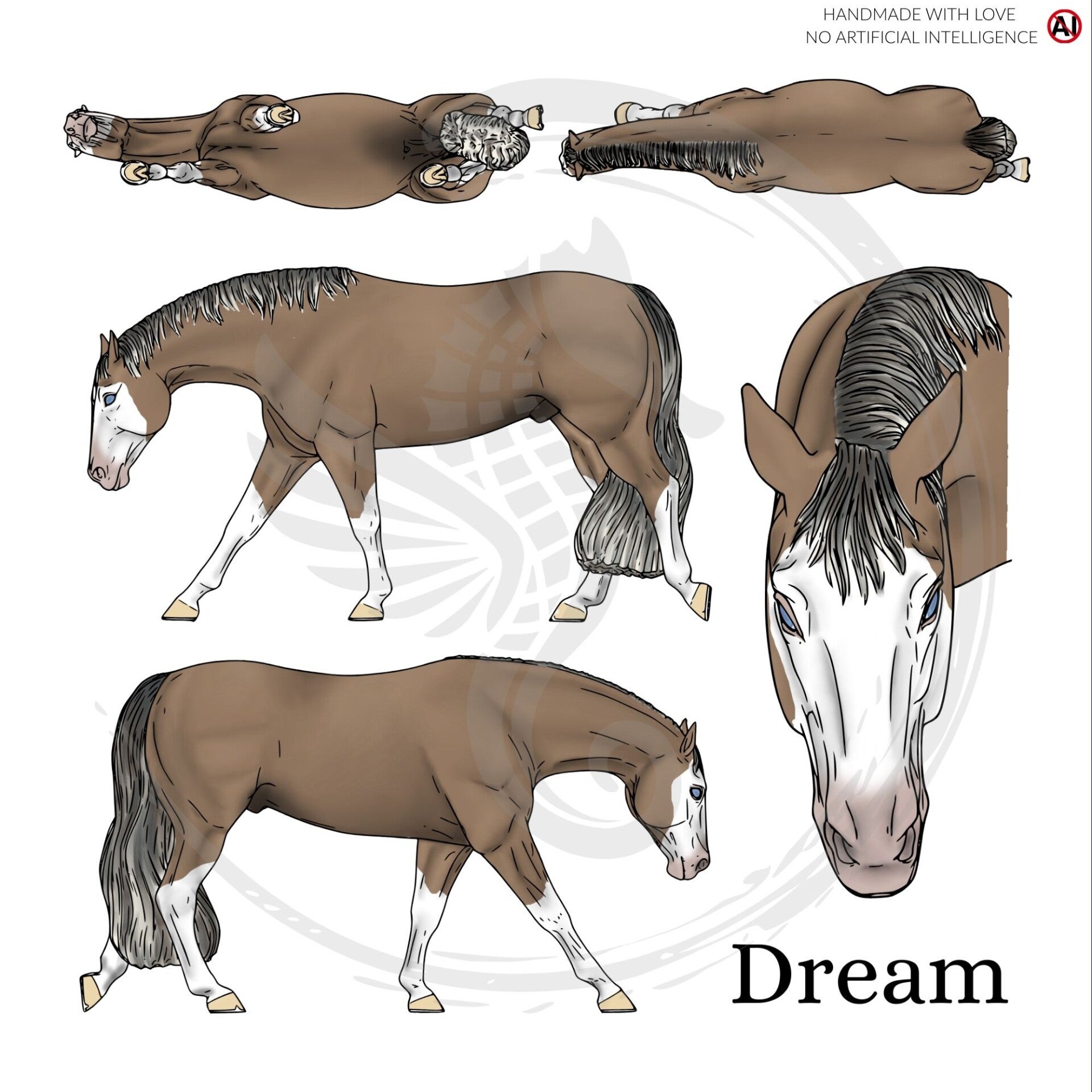 PO // Dream (wild mane) - Champagne Silver