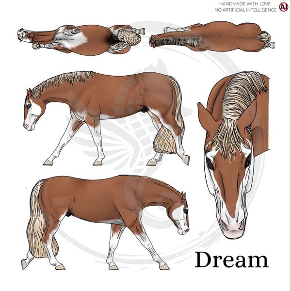 PO // Dream (wild mane) - Badger Flaxen Chestnut