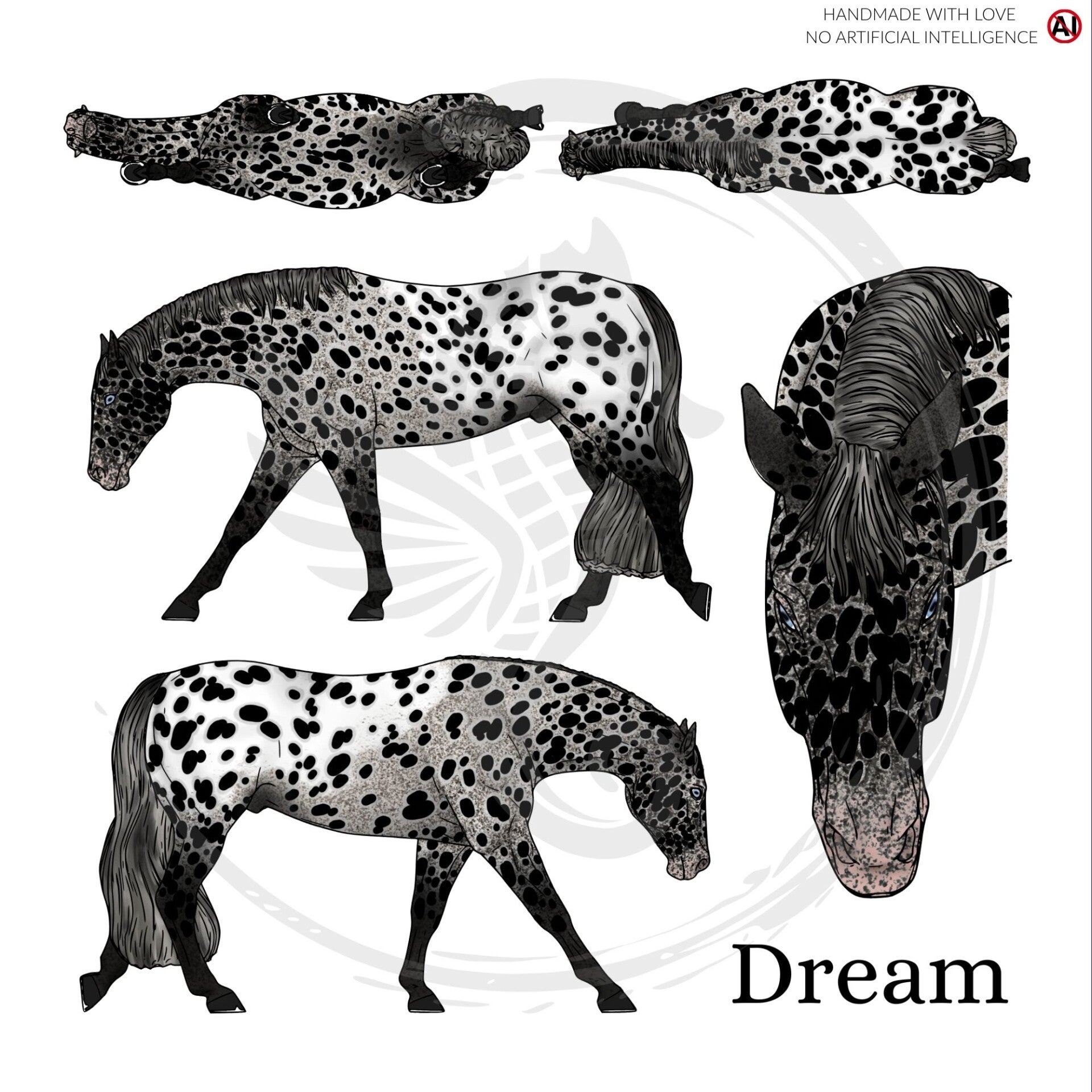 PO // Dream (wild mane) - Black Leopard Blanket