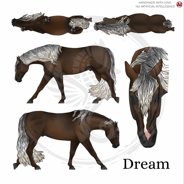 PO // Dream (long mane) - Silver Liver Chestnut