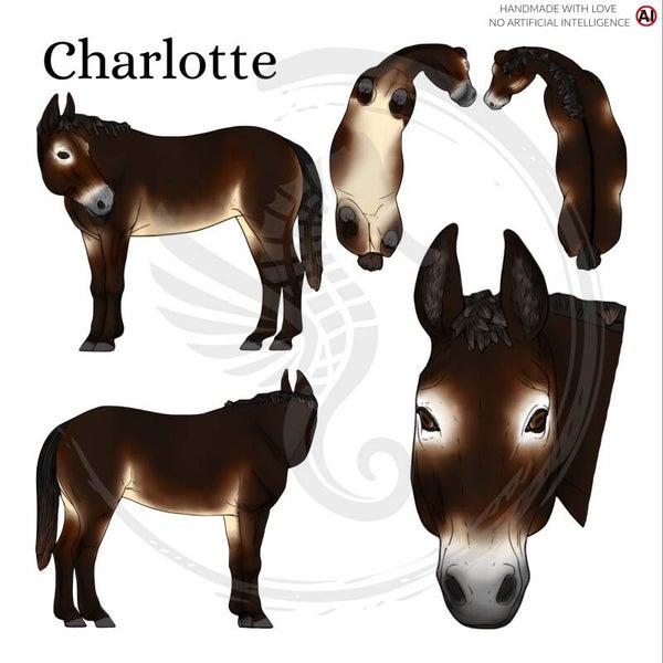 PO // Charlotte (mid mane) - Seal Brown