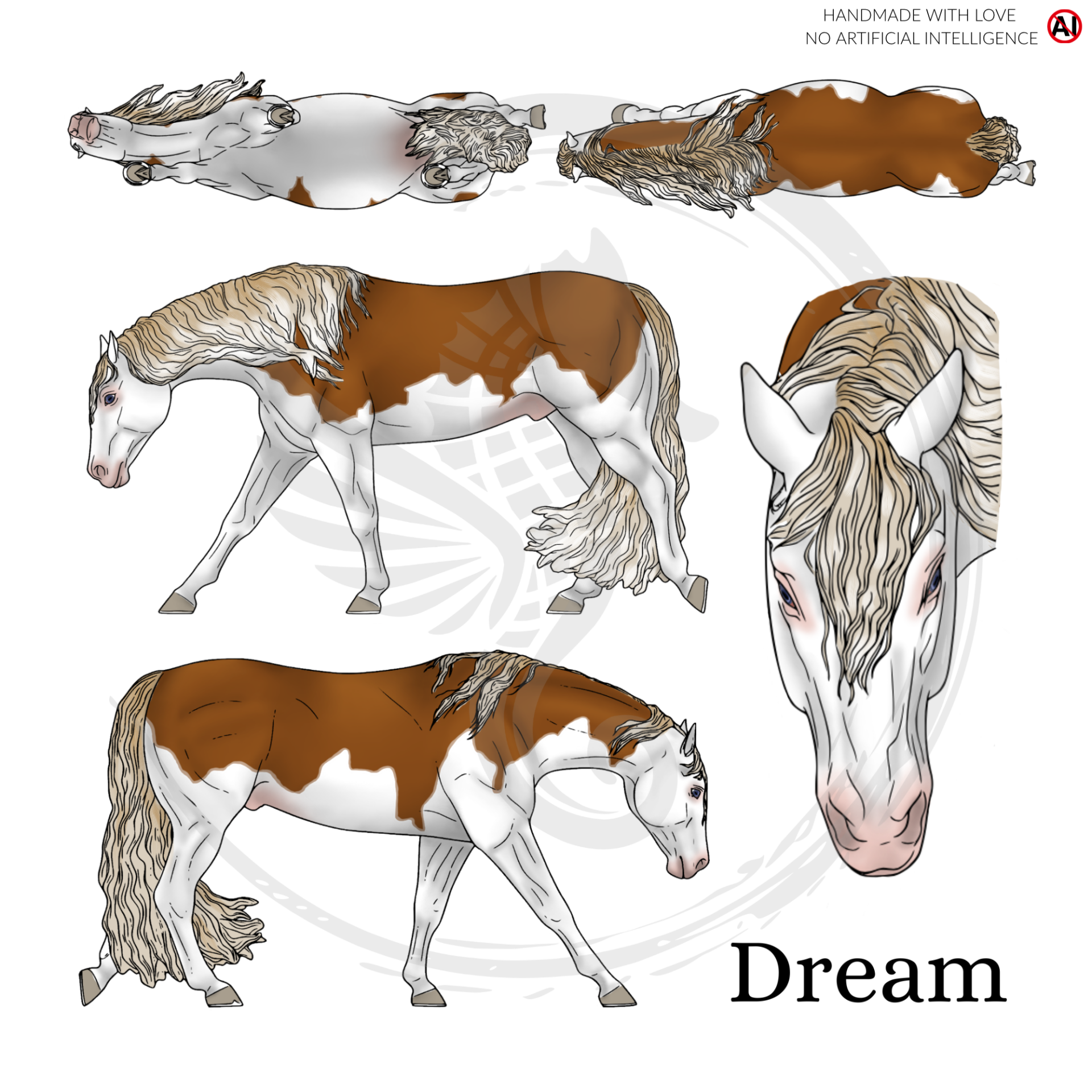 PO // Dream (long mane) - Flaxen Chestnut Splash