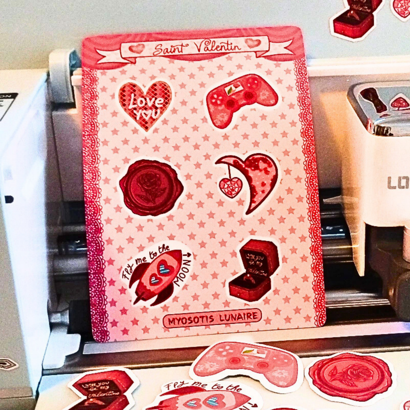 Planche Stickers Saint Valentin