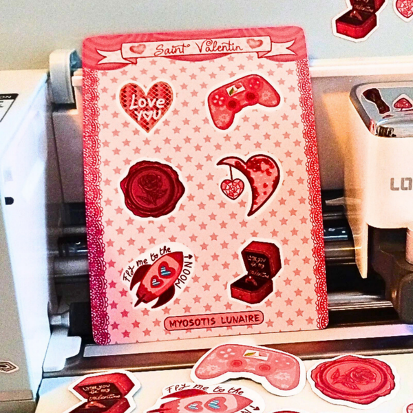 Planche Stickers Saint Valentin