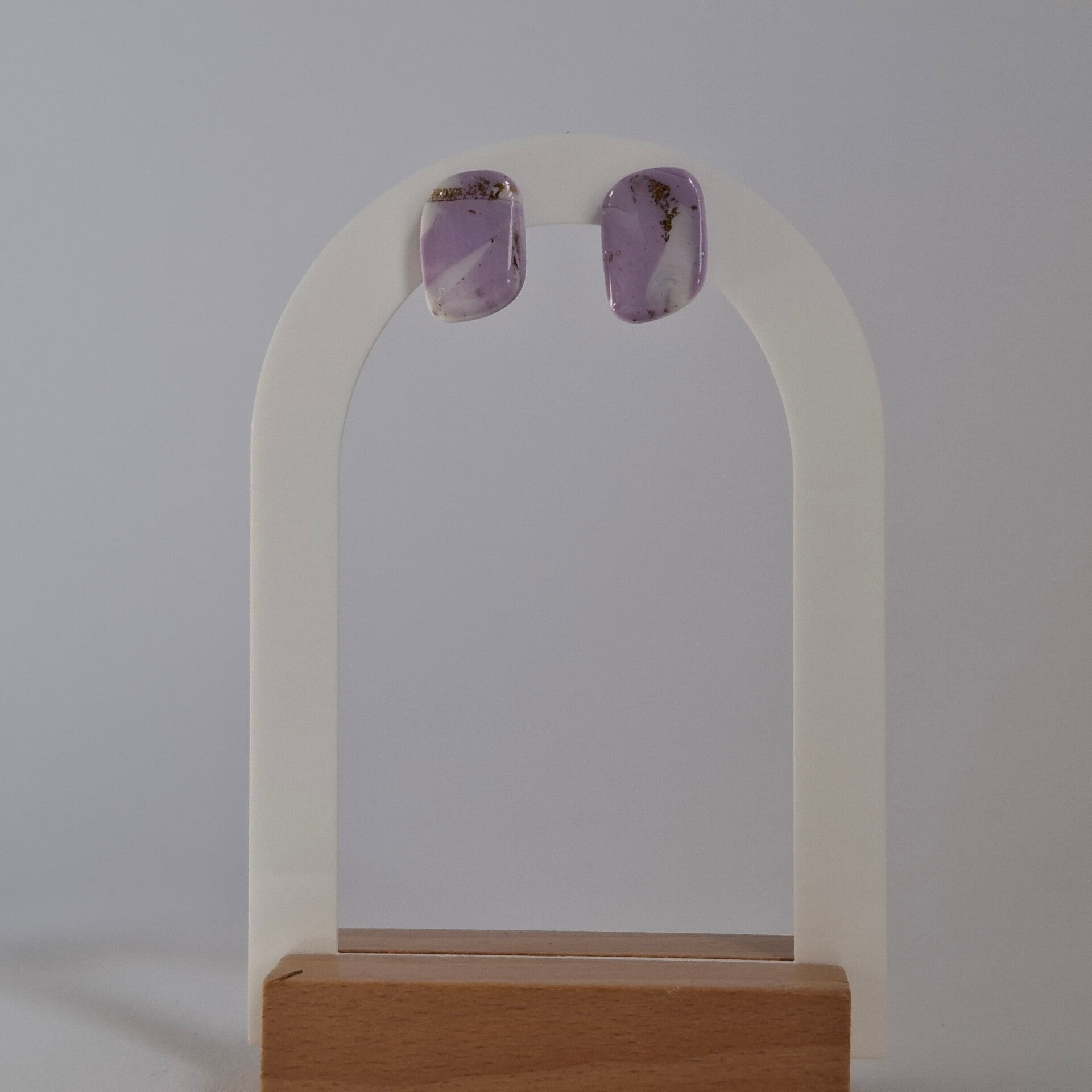 Knopje - Lila/Wit/Goud