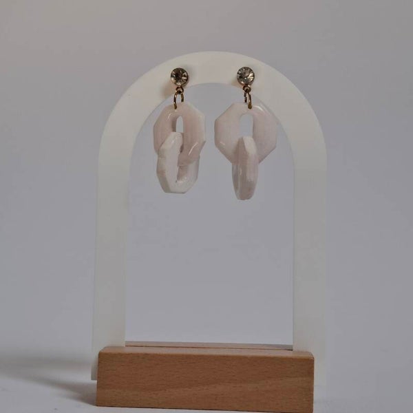 Hanger - Wit met zachtroze bloemen