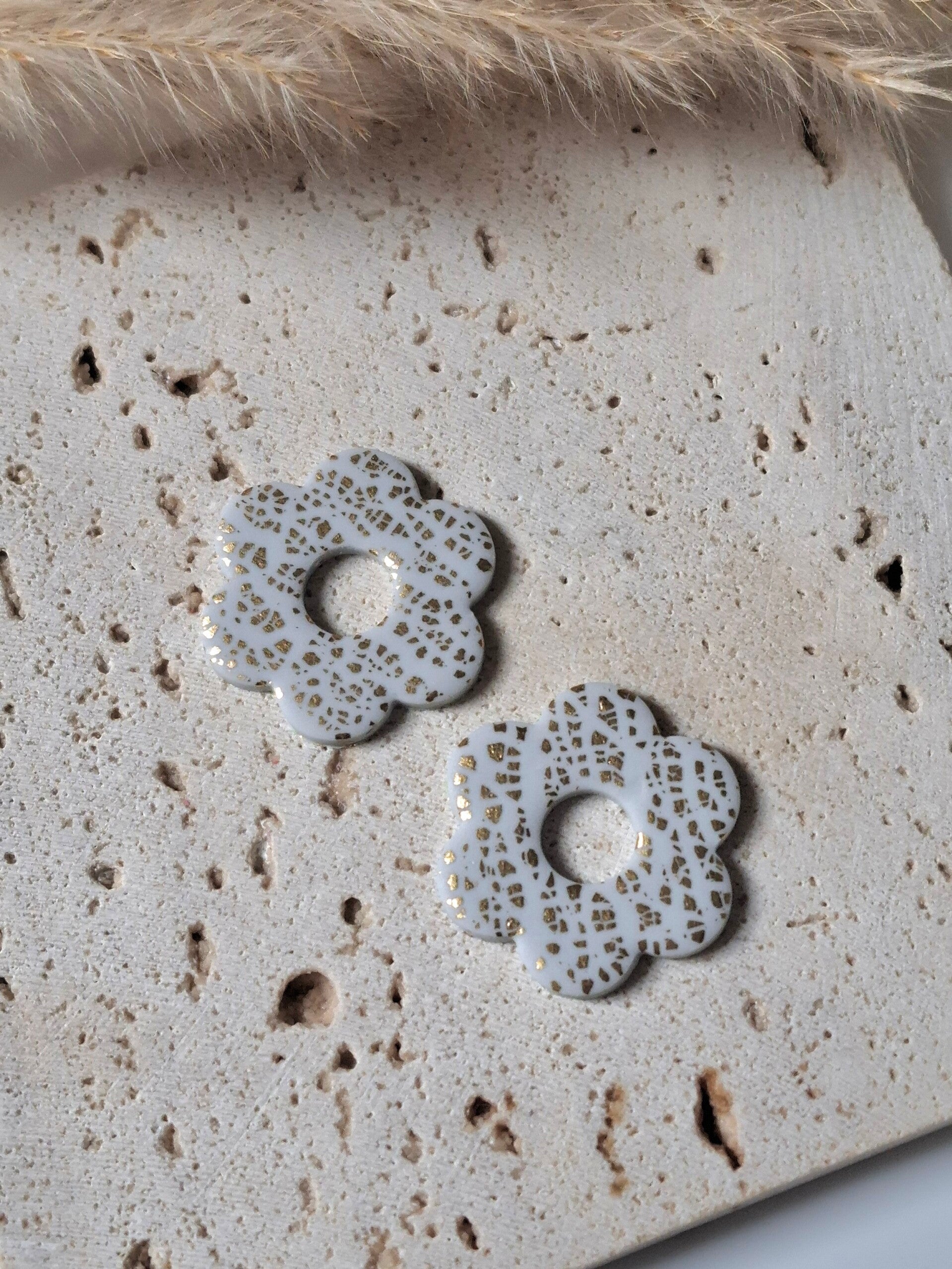 Hanger - Grijs/Goud Bloemen
