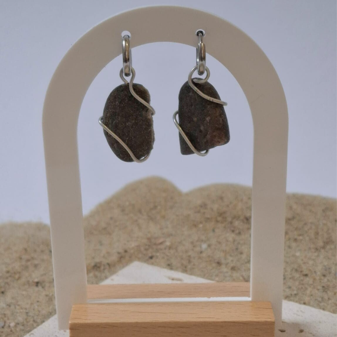Hanger - Stenen Zwart/Zilver