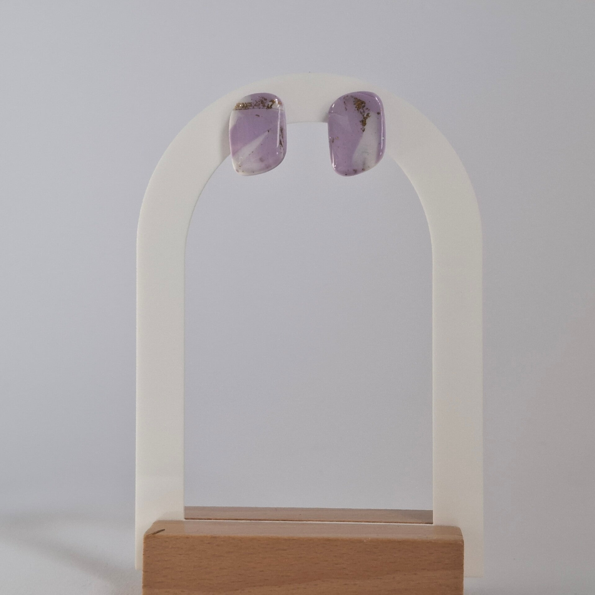 Knopje - Lila/Wit/Goud