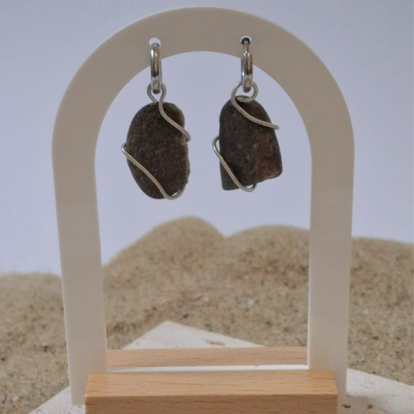 Hanger - Stenen Zwart/Zilver