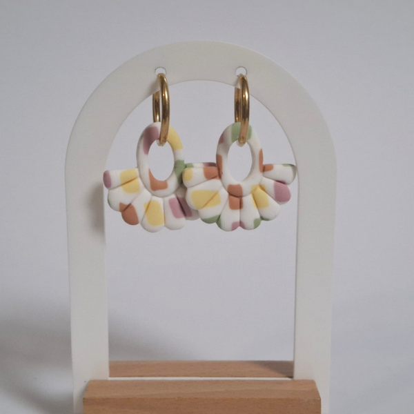 Hanger - Roze/Groen/Oranje/Geel met Beige achterkant