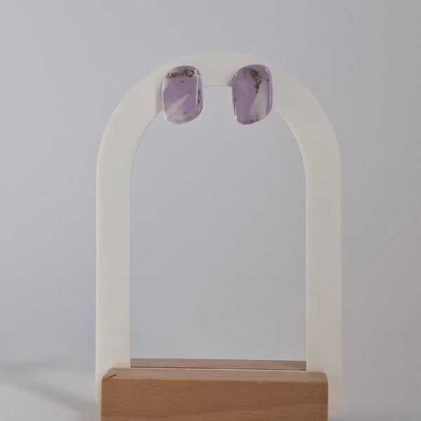 Knopje - Lila/Wit/Goud