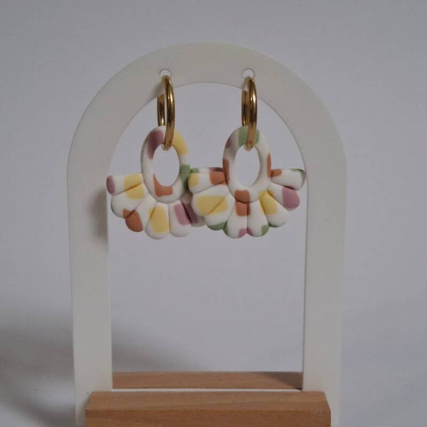 Hanger - Roze/Groen/Oranje/Geel met Beige achterkant