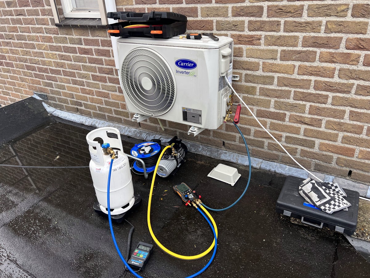 Koelgas R32 / R410a vullen