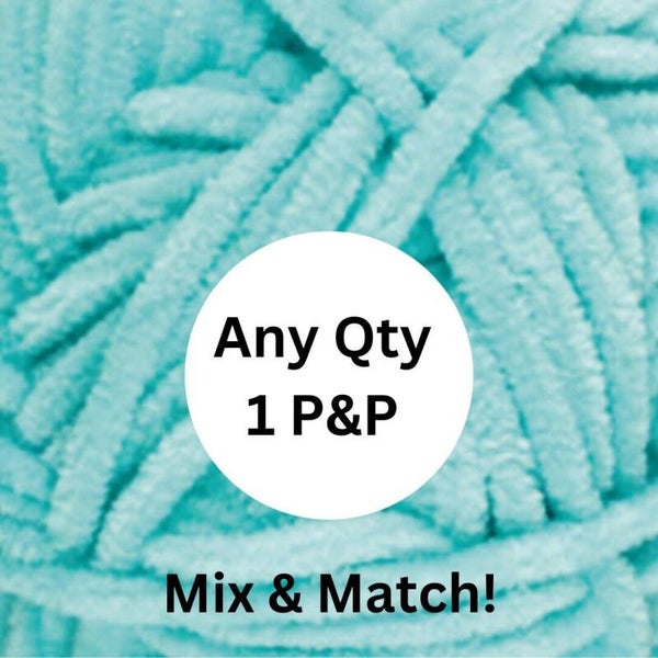 B46 Aqua Blue Flutterby Chunky Wool Yarn 100g James C Brett