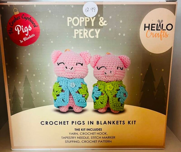 Crochet Pigs In Blankets Kit Poppy & Percy