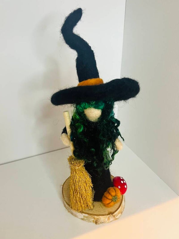 Needle Felt Decorative Witch