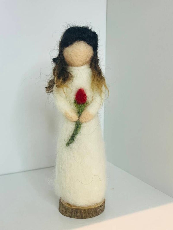 Needle Felt Flower Girl