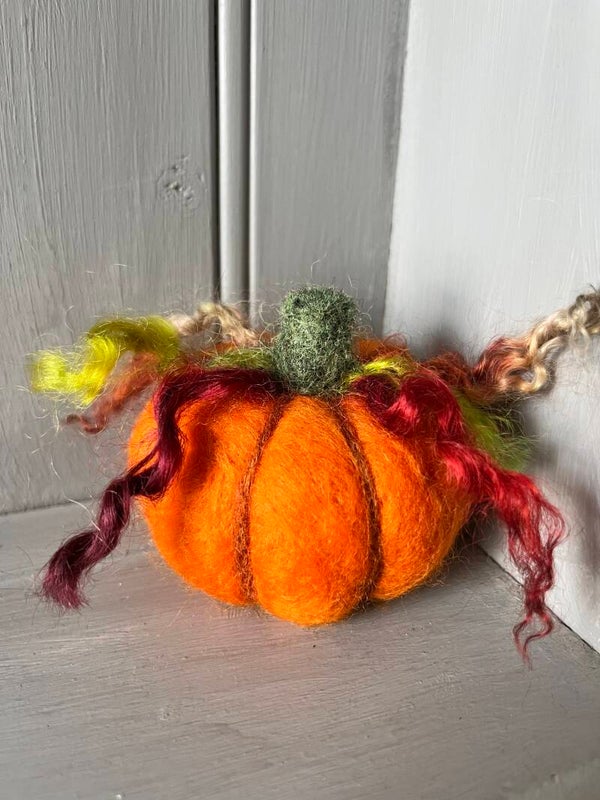 Cute Needle Felt Pumpkin