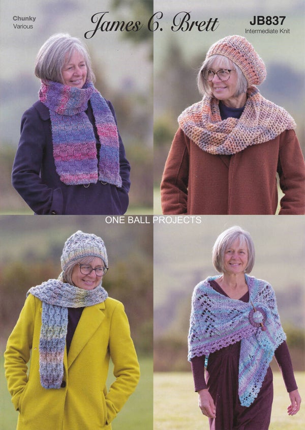 JB837 Marble Chunky 1 Ball Project Accessories Pattern