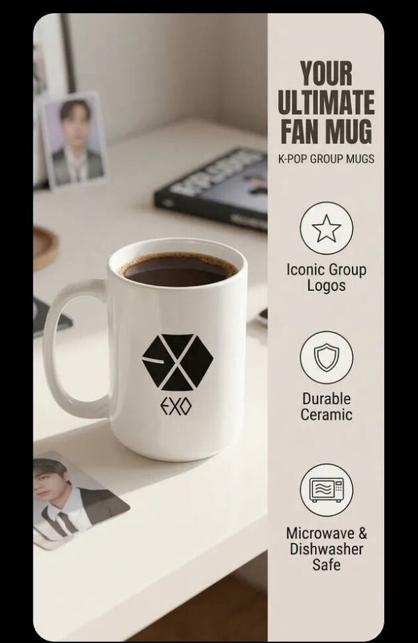 K-pop group coffee mugs