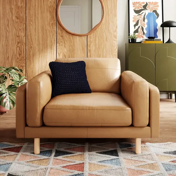 Newton Vintage Leather Snuggle Chair