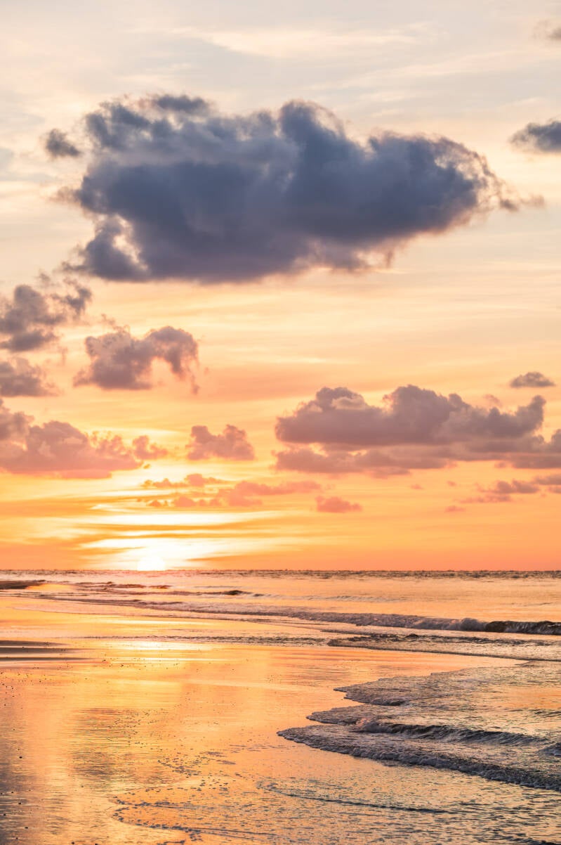 Oranje Gloed over de Zee — Fine Art Landschap  van de Zonsondergang op Texel van John van de Gazelle Fotografie