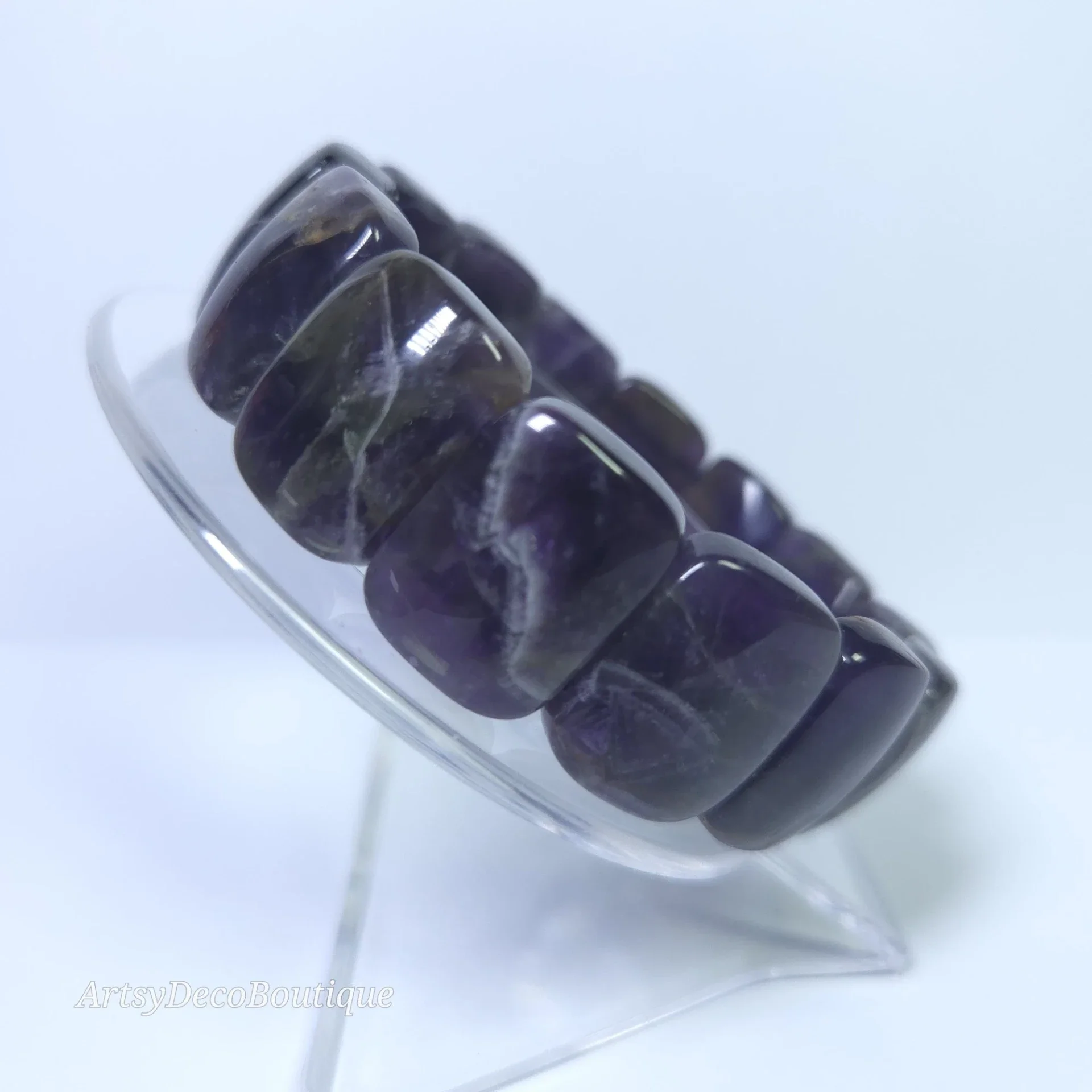 Amethist brede armband
