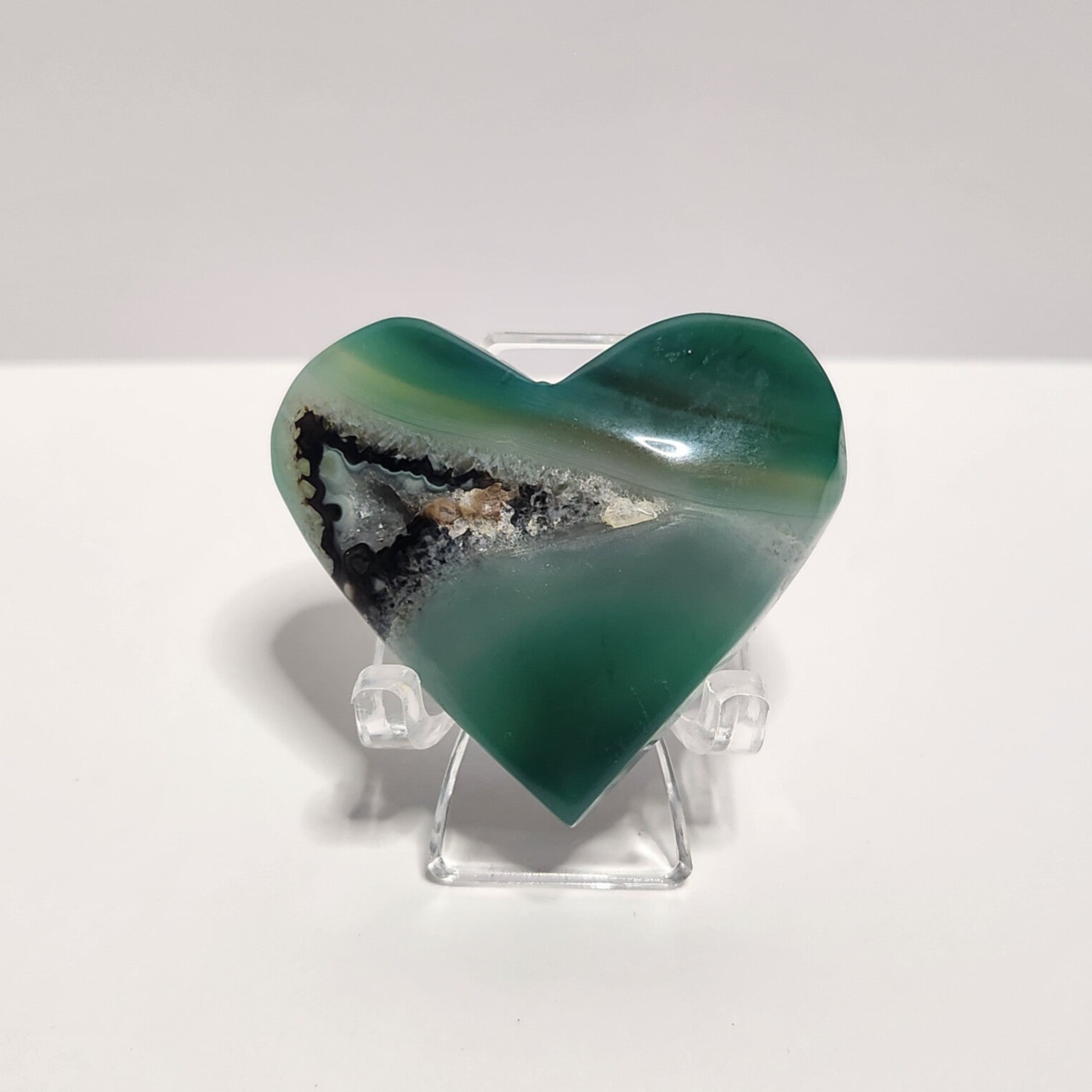 Groen Agaat hart 28g