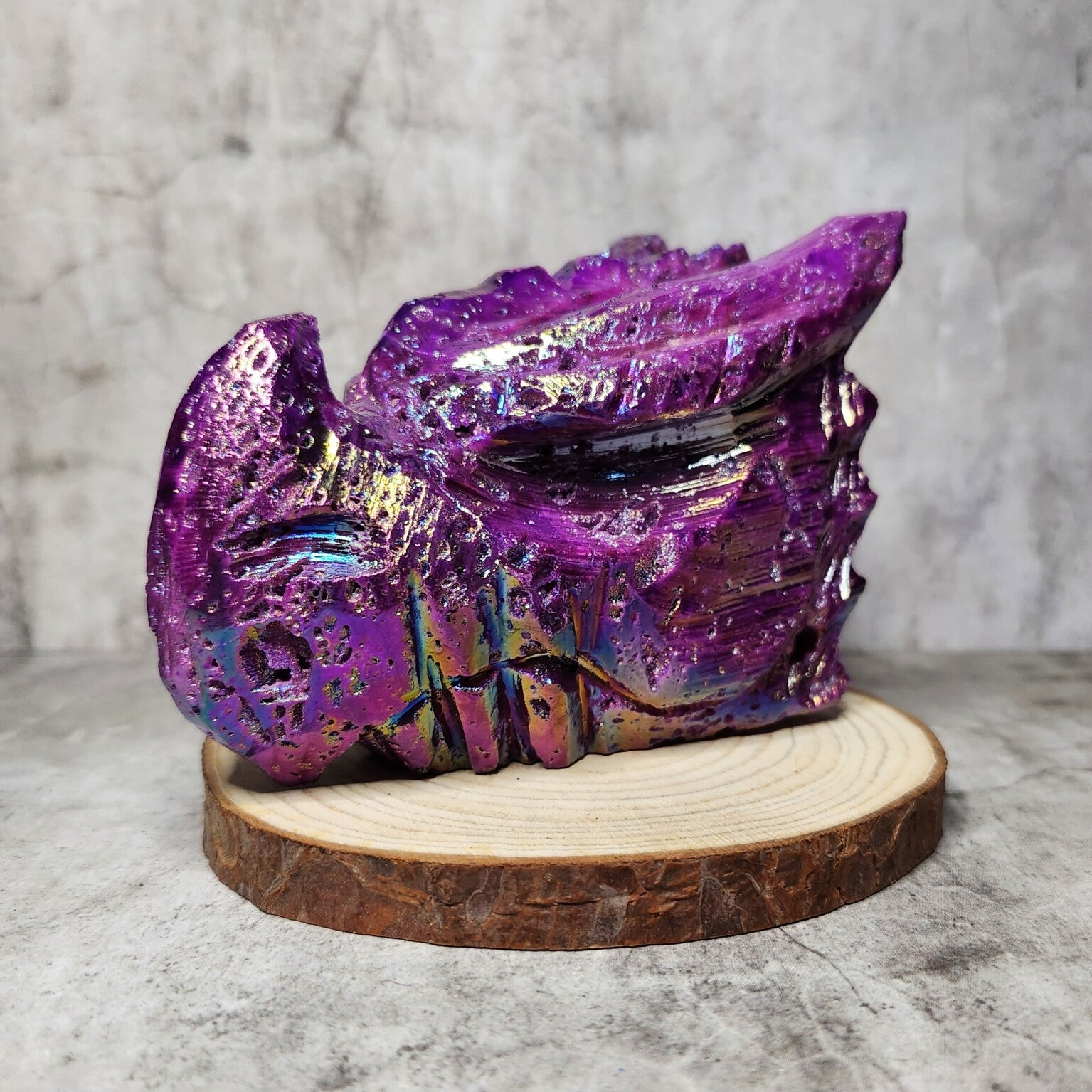 Sfaleriet paarse aura drakenkop