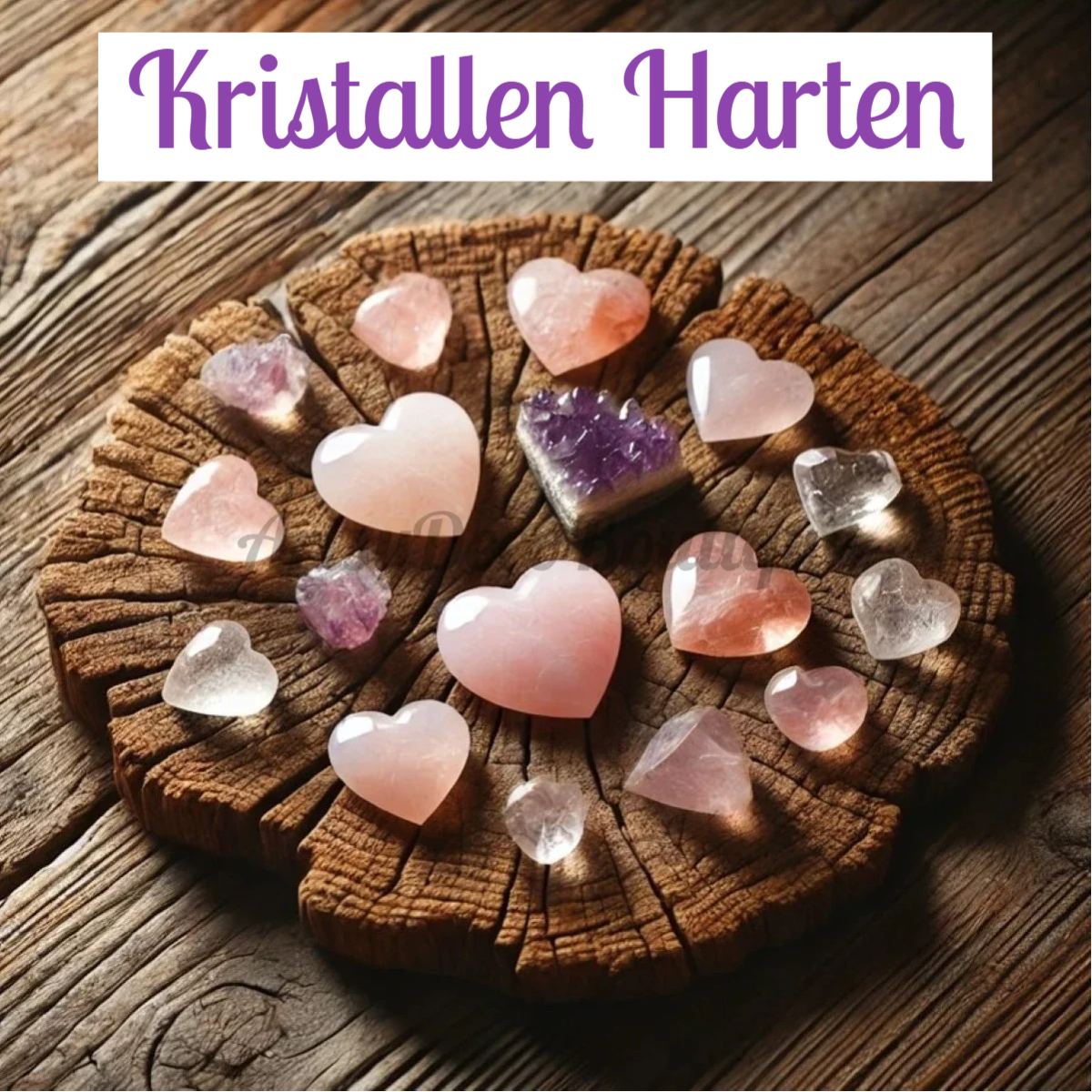 Kristallen hartjes als symbool van liefde, verbinding en zachtheid