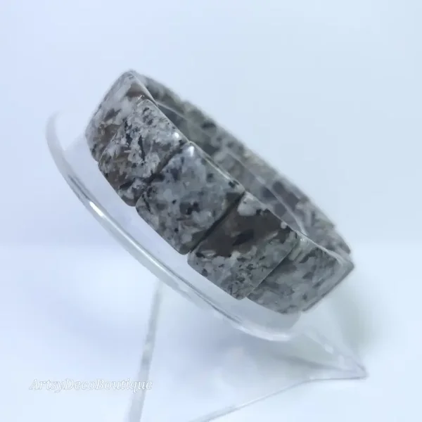 Leopard skin Jaspis brede armband