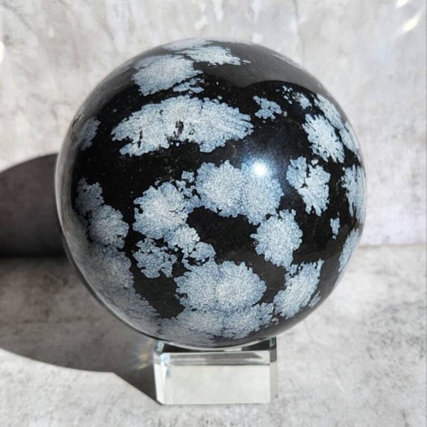 Obsidiaan sneeuwvlok bol 430g