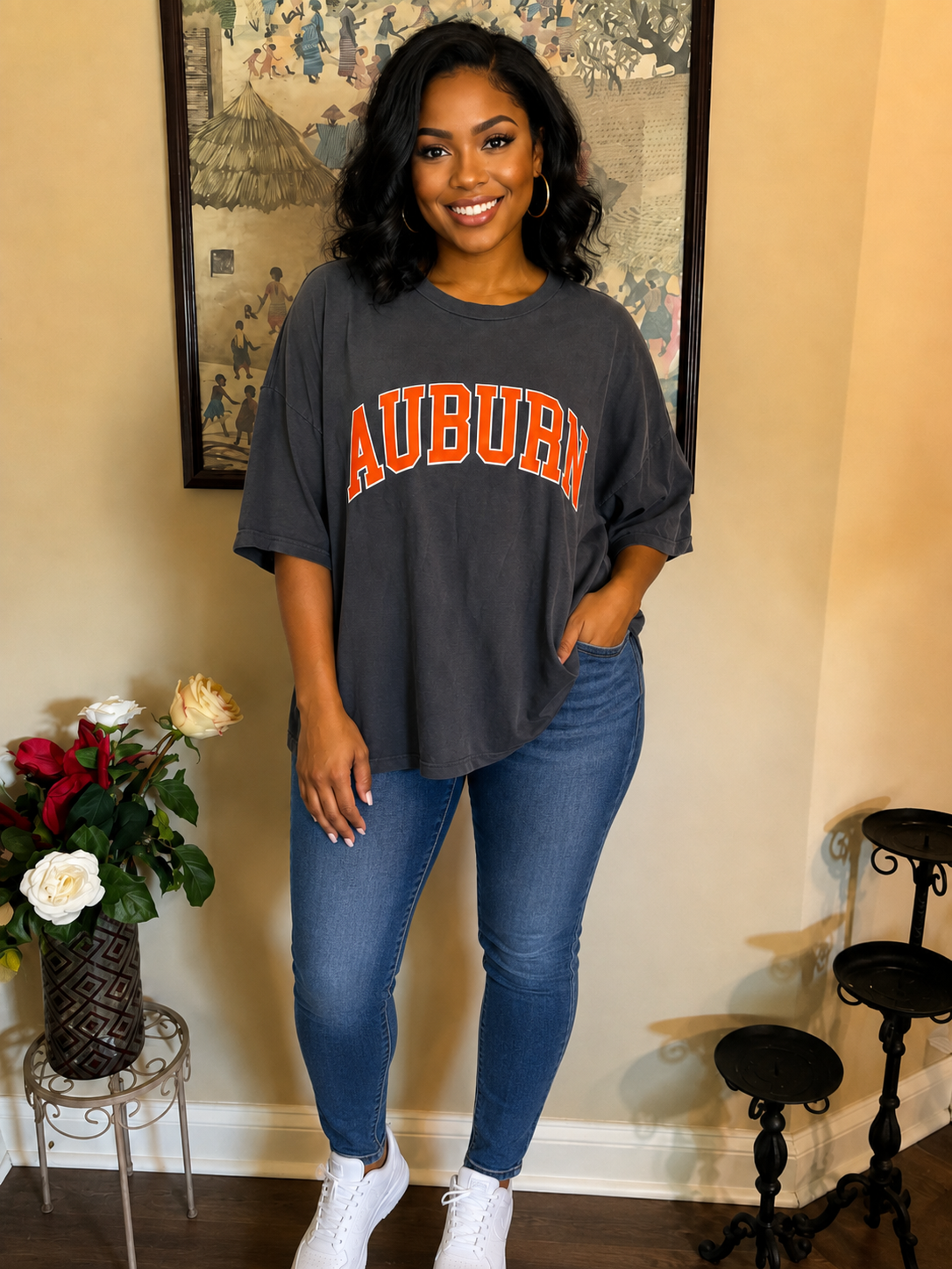 Auburn Oversized Graphic T-Shirt