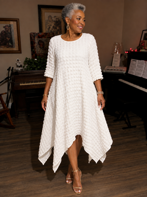 Ivory Popcorn Dress
