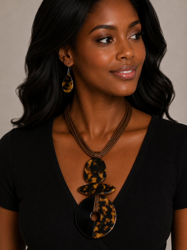 Tortoiseshell Statement Jewelry Set