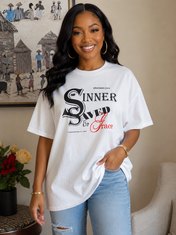 Sinner Saved by Grace - G’ Anaiah Boutique Exclusive White