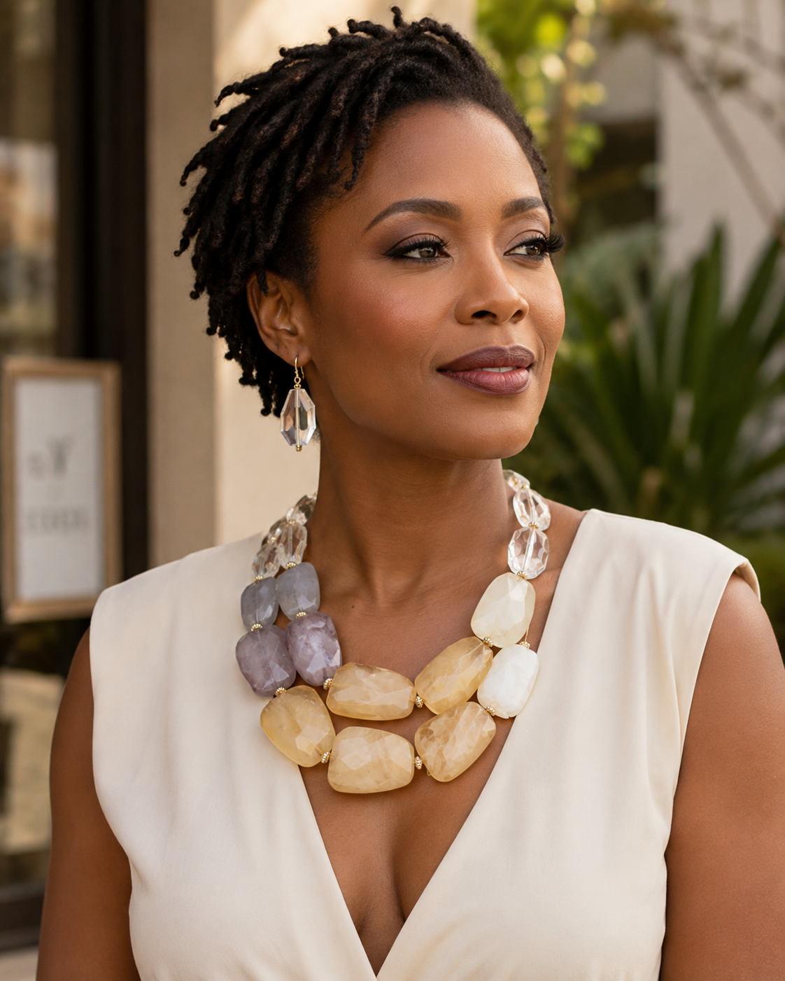 Chunky Stone Necklace Set