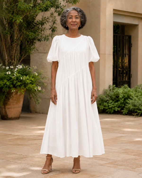White Tiered Dress