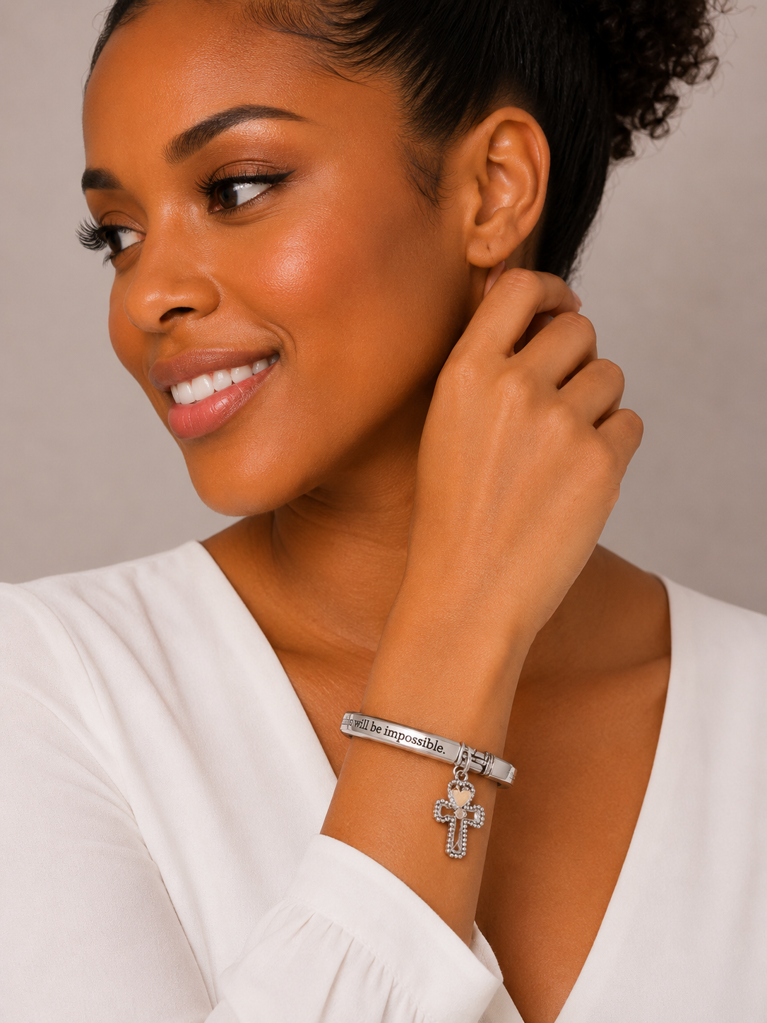 Faith Can Move Mountains Charm Bracelet