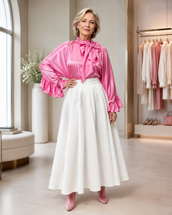 RUFFLE BACK TOP PINK