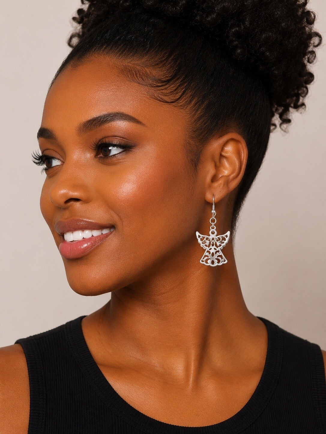 Filigree Angel Double Earrings
