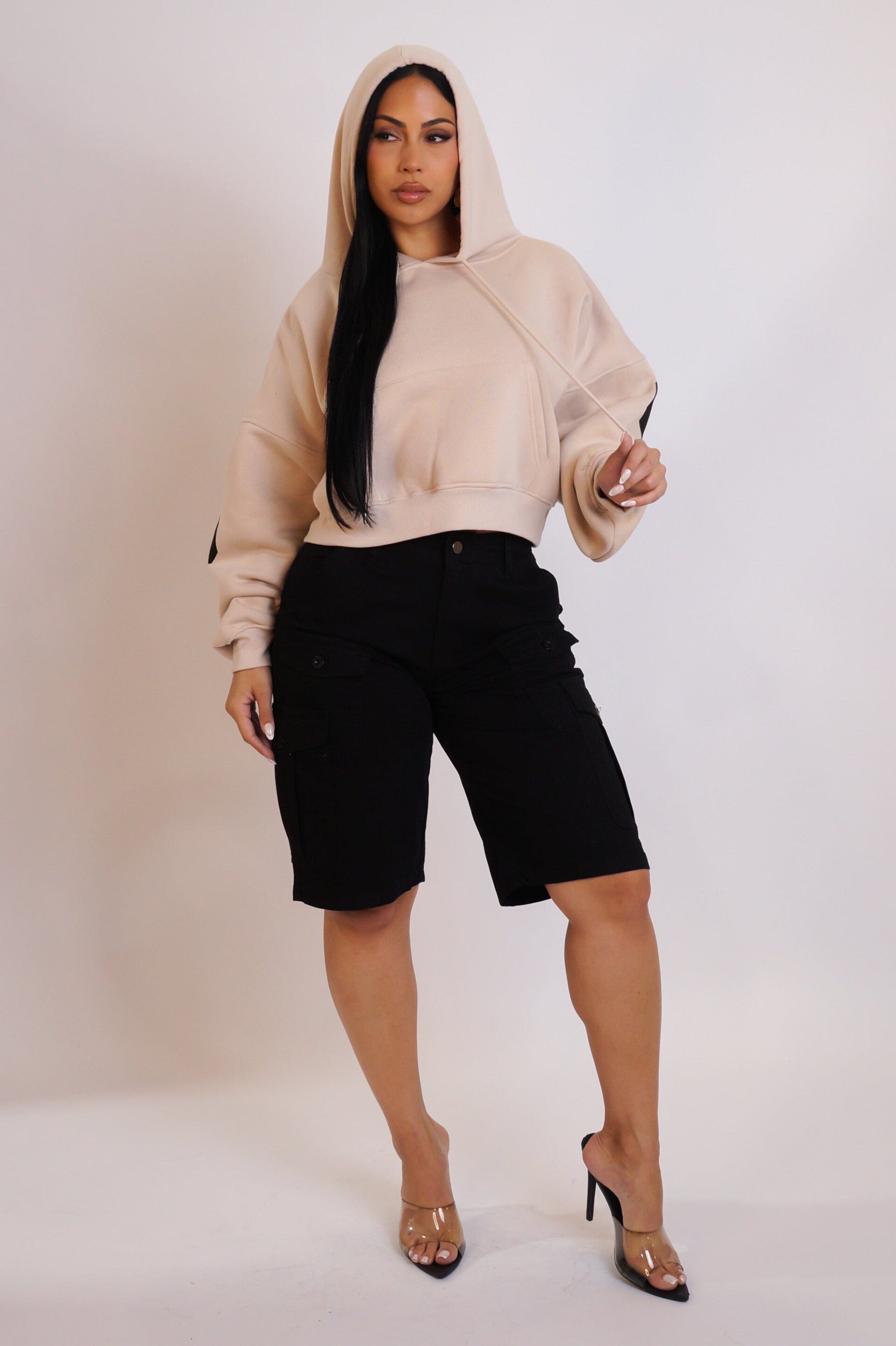 Black Utility Shorts