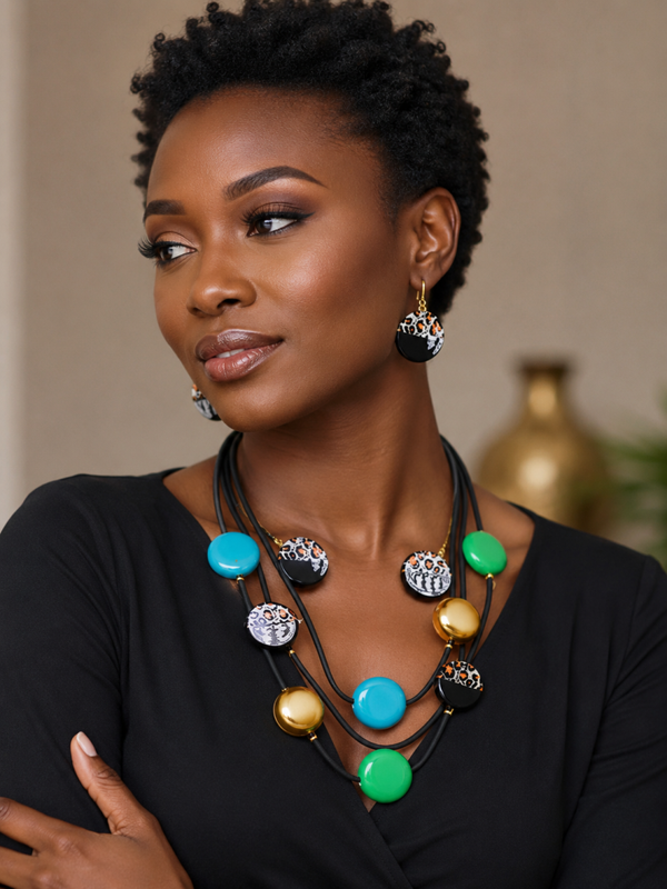 Vibrant Multi-Strand Statement Jewelry Set