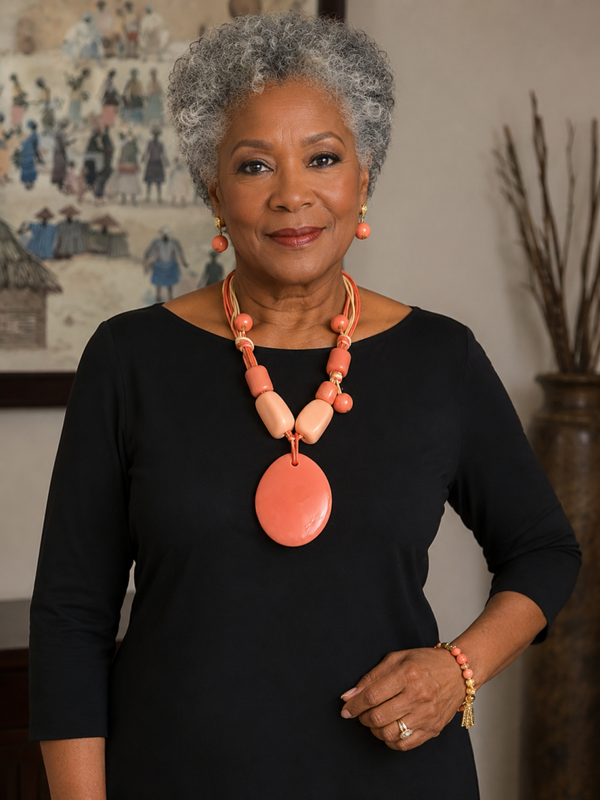 Coral Necklace and Earring Set